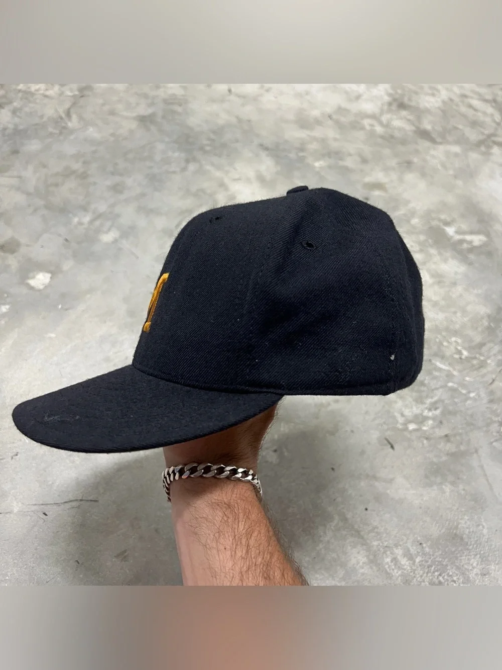Vintage Michigan Wolverines Hat Size 7 1/4 Profile Wool Ball Cap New Era